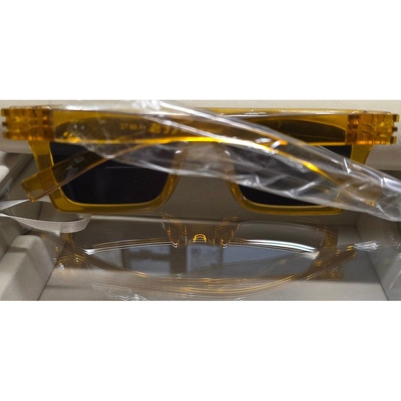 New Bifocal Reading Readers Lenses +1.00 Glasses UV400 Sunglasses Orange Square - Picture 3 of 3